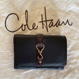 Black Cole Haan Accordian Wallet